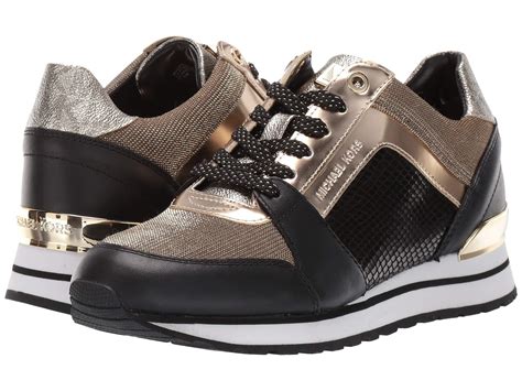 michael kors gold and black sneakers|Michael Kors gold sneakers women.